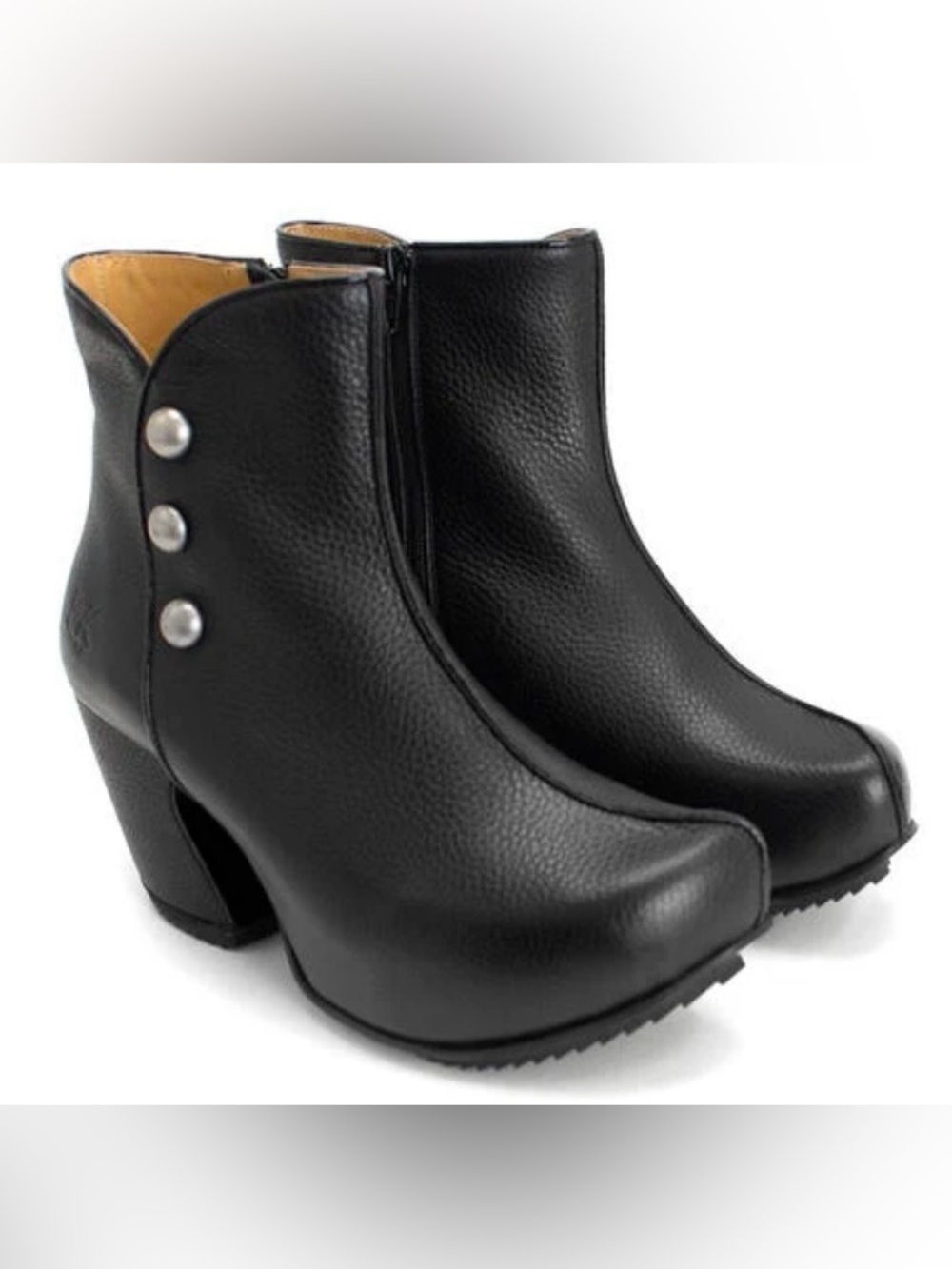 Fluevog NEW IN BOX Prepare GPS black leather platform zip booties -10.5 (fit 10)